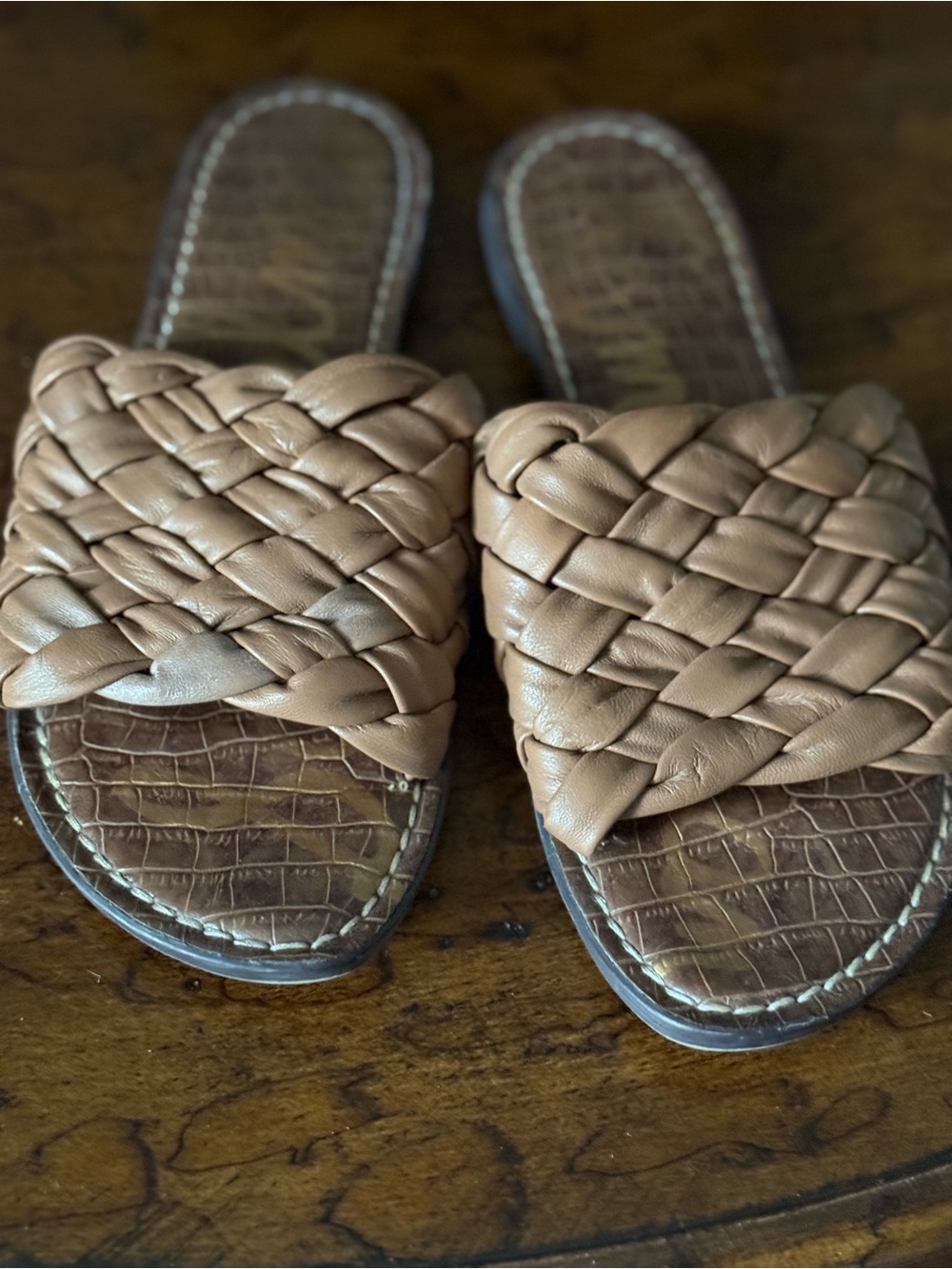 Sam Edelman Braided Slide Sandals in Tan